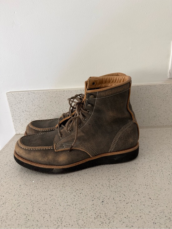 Timberland Dark Brown Suede Lace-Up Moc Toe Boots
